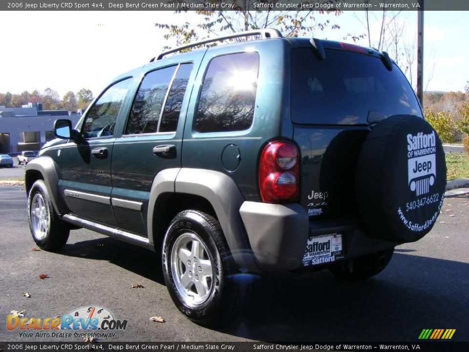 2006 Jeep Liberty CRD Sport 4x4 Deep Beryl Green Pearl / Medium Slate Gray Photo #7
