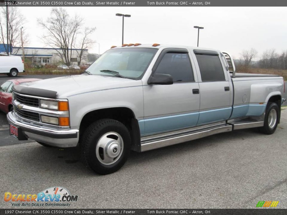 1997 Chevrolet C/K 3500 C3500 Crew Cab Dually Silver Metallic / Pewter Photo #1