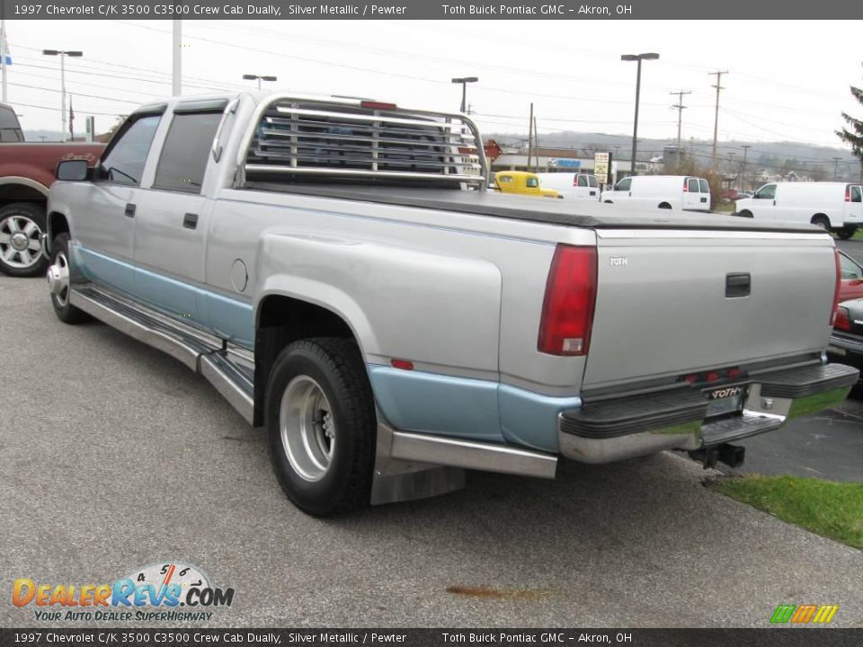 1997 Chevrolet C/K 3500 C3500 Crew Cab Dually Silver Metallic / Pewter Photo #3