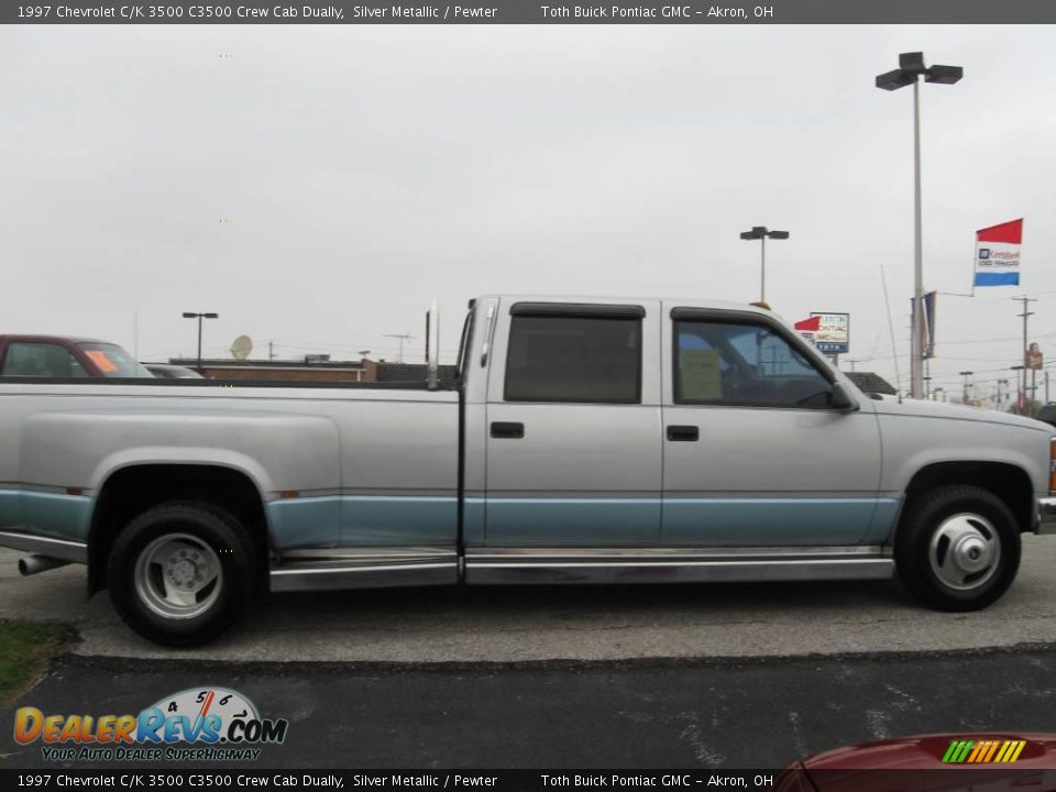 1997 Chevrolet C/K 3500 C3500 Crew Cab Dually Silver Metallic / Pewter Photo #5