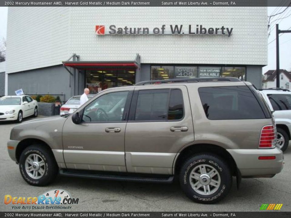 2002 Mercury Mountaineer AWD Harvest Gold Metallic / Medium Dark Parchment Photo #1
