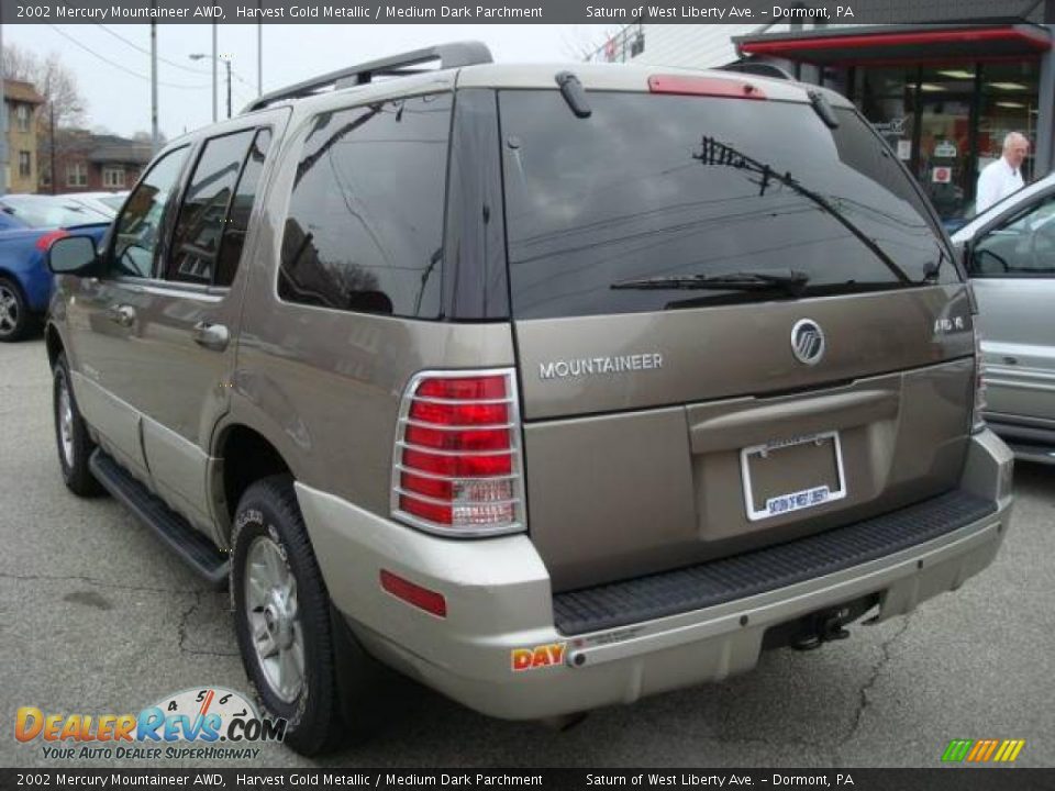 2002 Mercury Mountaineer AWD Harvest Gold Metallic / Medium Dark Parchment Photo #2