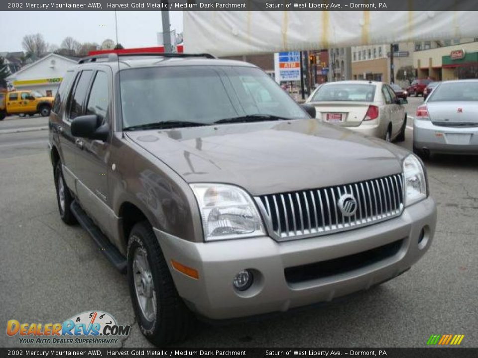2002 Mercury Mountaineer AWD Harvest Gold Metallic / Medium Dark Parchment Photo #5