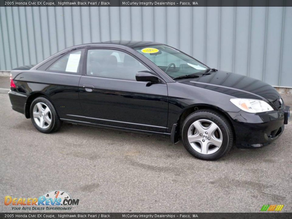 2005 Honda civic ex coupe black #3