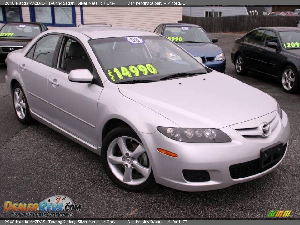 2008 Mazda MAZDA6 i Touring Sedan Silver Metallic / Gray Photo #3