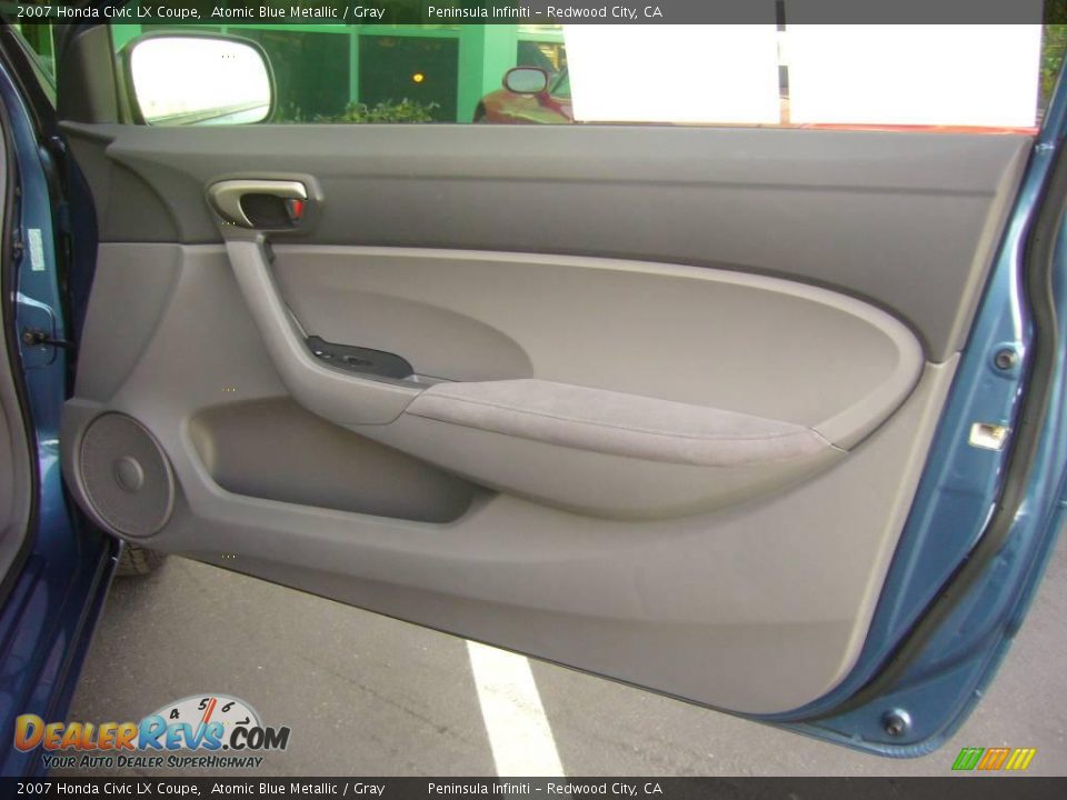 2007 Honda Civic LX Coupe Atomic Blue Metallic / Gray Photo #12