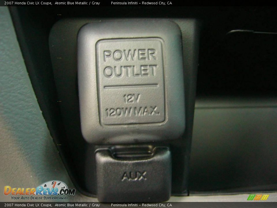 2007 Honda Civic LX Coupe Atomic Blue Metallic / Gray Photo #17