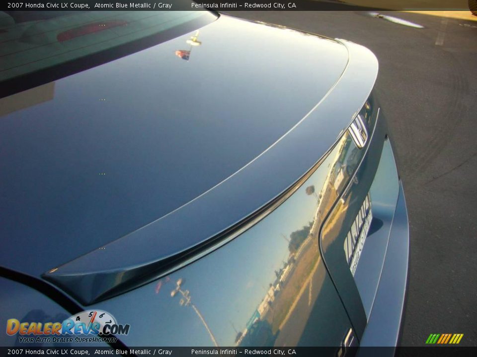 2007 Honda Civic LX Coupe Atomic Blue Metallic / Gray Photo #20