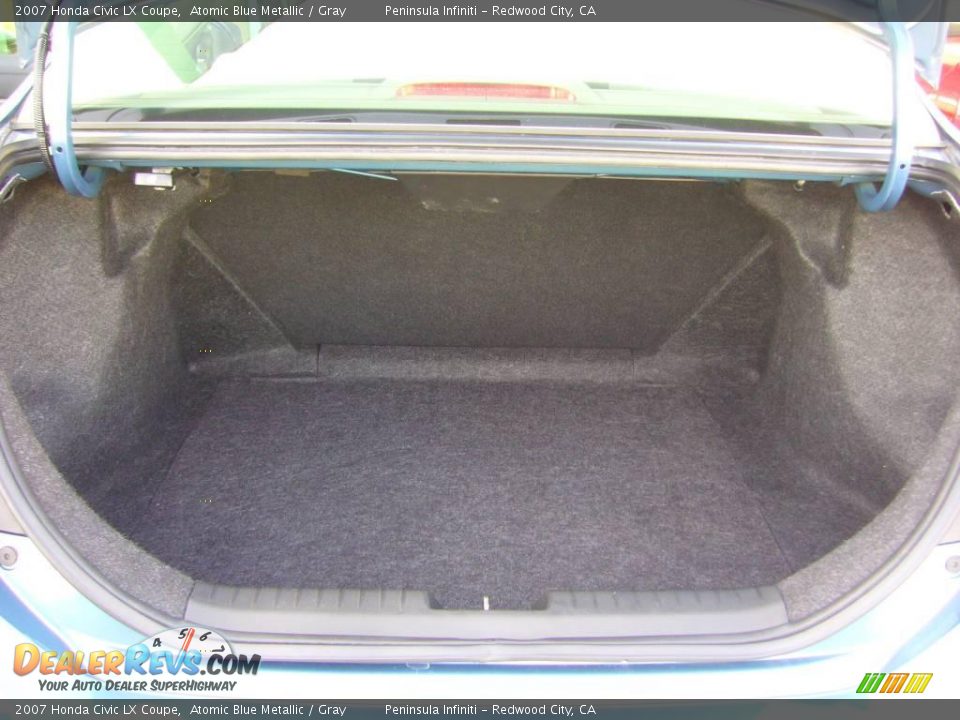 2007 Honda Civic LX Coupe Atomic Blue Metallic / Gray Photo #21
