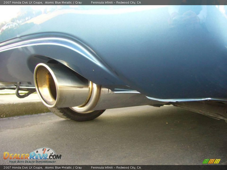 2007 Honda Civic LX Coupe Atomic Blue Metallic / Gray Photo #24