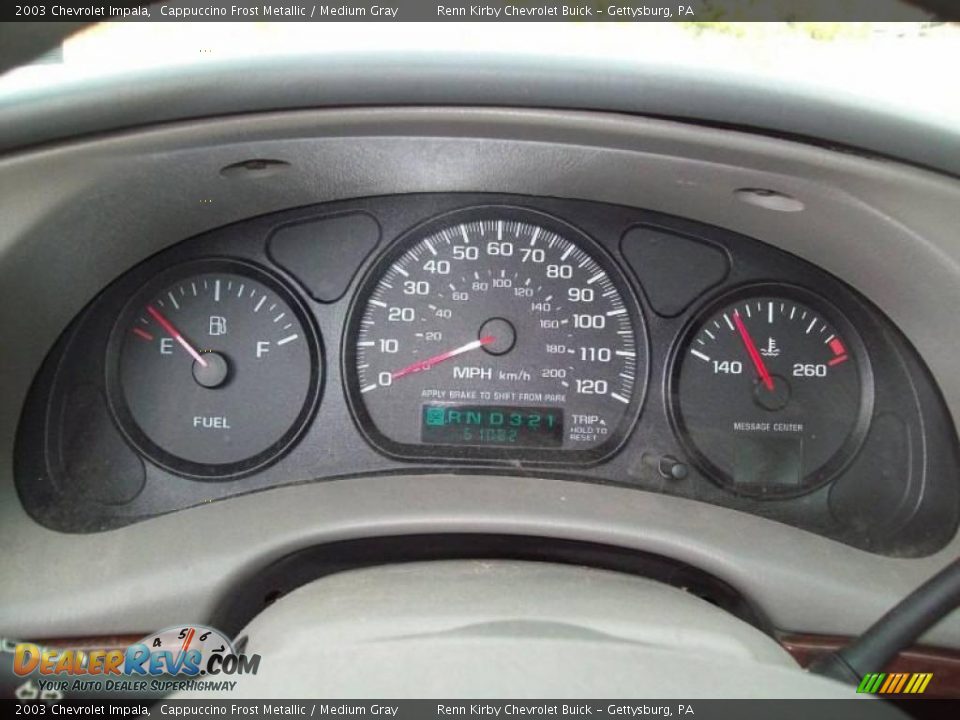 2003 Chevrolet Impala Cappuccino Frost Metallic / Medium Gray Photo #19