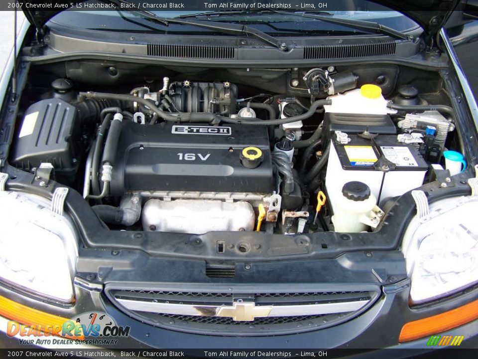 2007 Chevrolet Aveo 5 LS Hatchback Black / Charcoal Black Photo #15