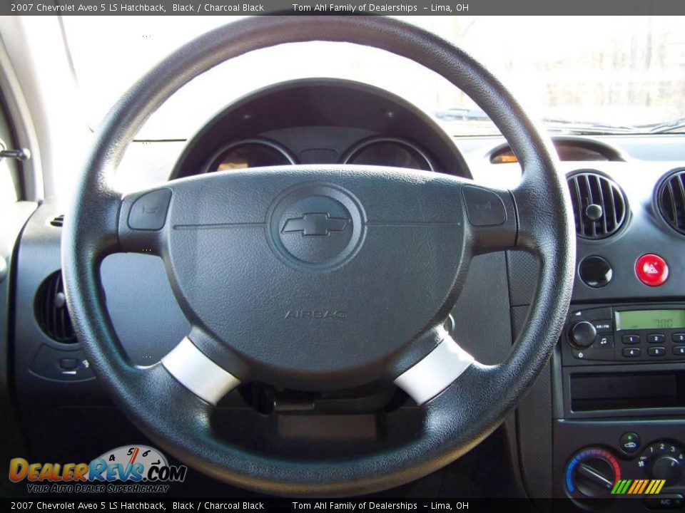 2007 Chevrolet Aveo 5 LS Hatchback Black / Charcoal Black Photo #17