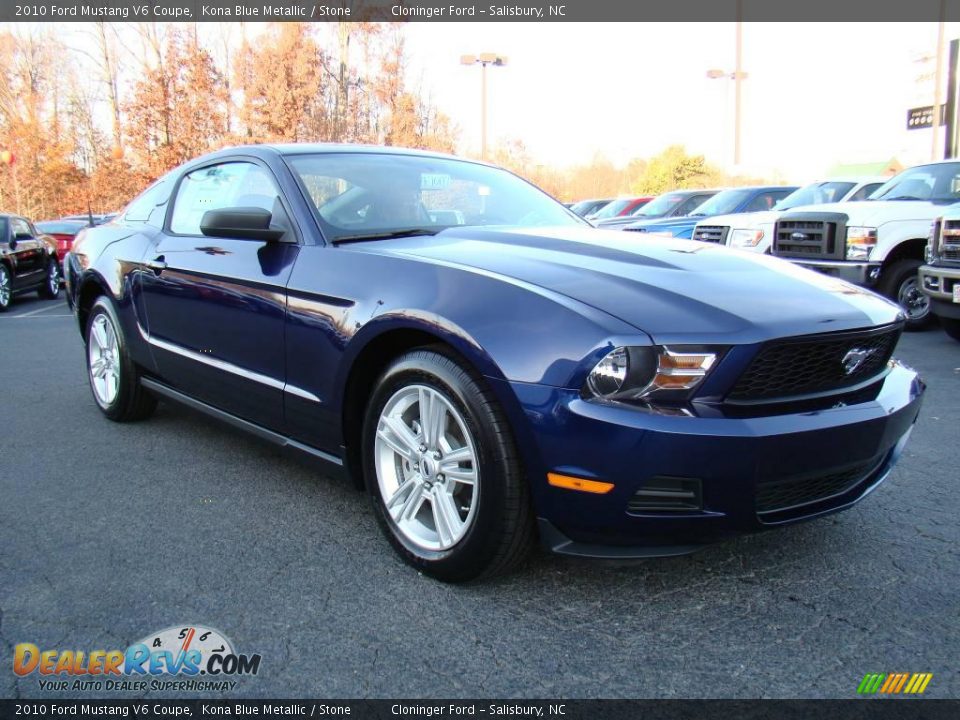 2010 Ford Mustang V6 Coupe Kona Blue Metallic / Stone Photo #1