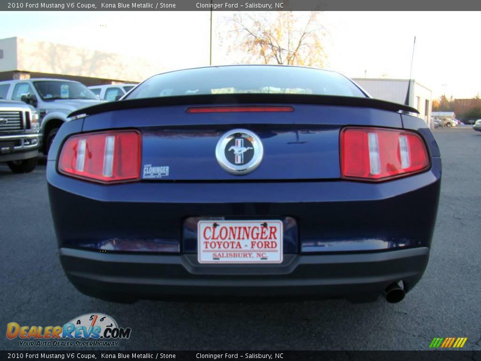 2010 Ford Mustang V6 Coupe Kona Blue Metallic / Stone Photo #4