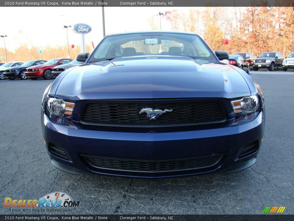 2010 Ford Mustang V6 Coupe Kona Blue Metallic / Stone Photo #7