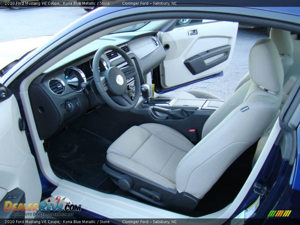 2010 Ford Mustang V6 Coupe Kona Blue Metallic / Stone Photo #8