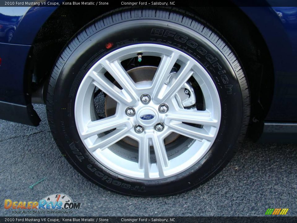 2010 Ford Mustang V6 Coupe Kona Blue Metallic / Stone Photo #12