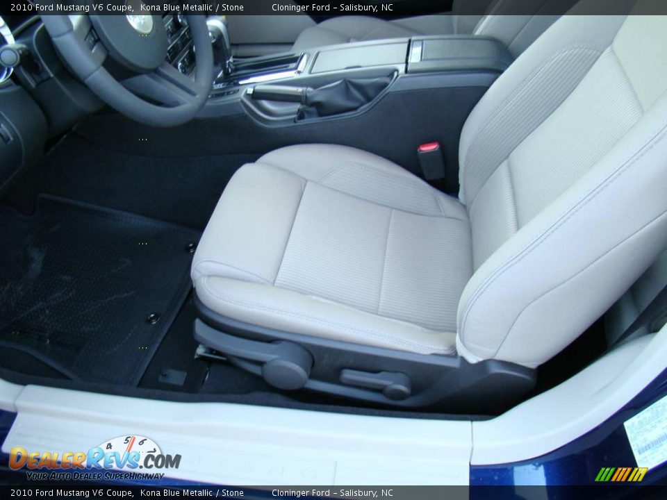 2010 Ford Mustang V6 Coupe Kona Blue Metallic / Stone Photo #14