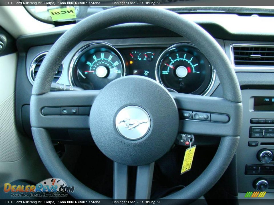 2010 Ford Mustang V6 Coupe Kona Blue Metallic / Stone Photo #16