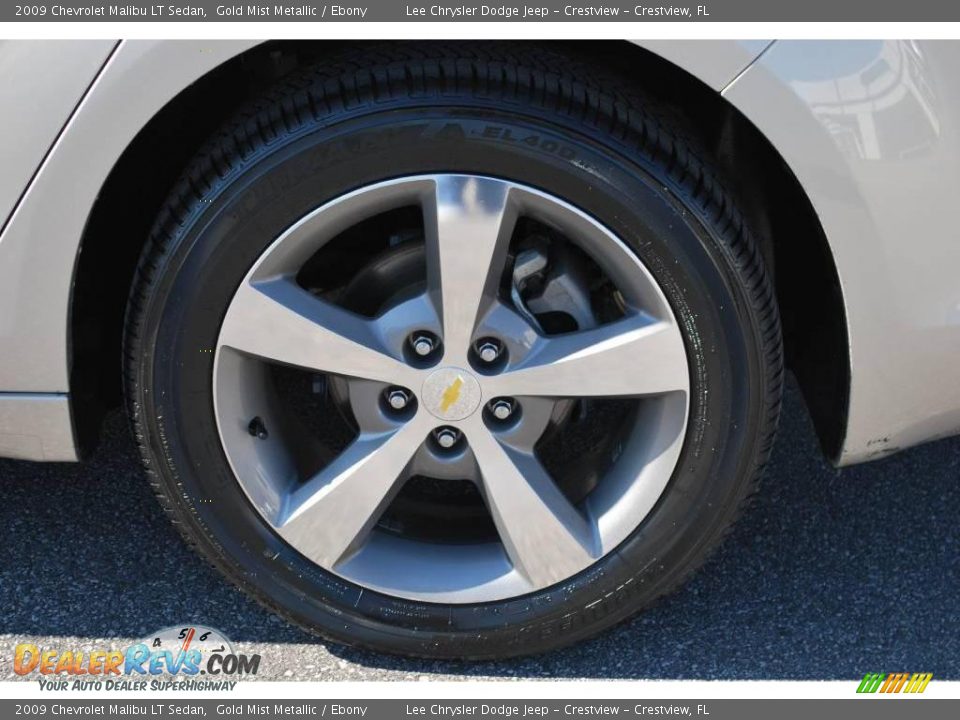 2009 Chevrolet Malibu LT Sedan Gold Mist Metallic / Ebony Photo #11