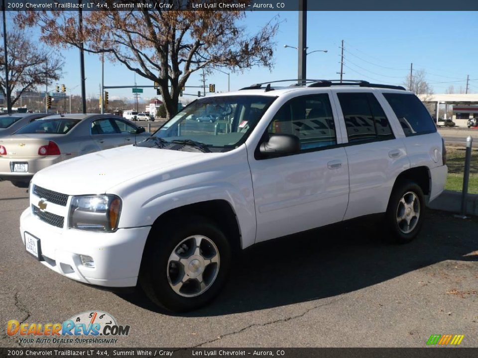 2009 Chevrolet TrailBlazer LT 4x4 Summit White / Gray Photo #3
