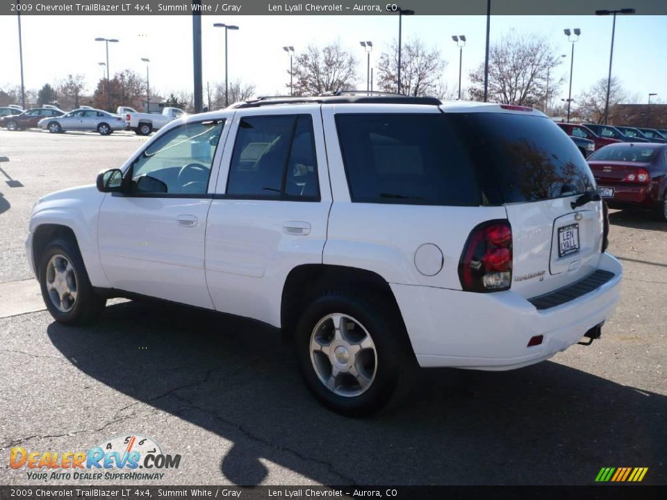 2009 Chevrolet TrailBlazer LT 4x4 Summit White / Gray Photo #4