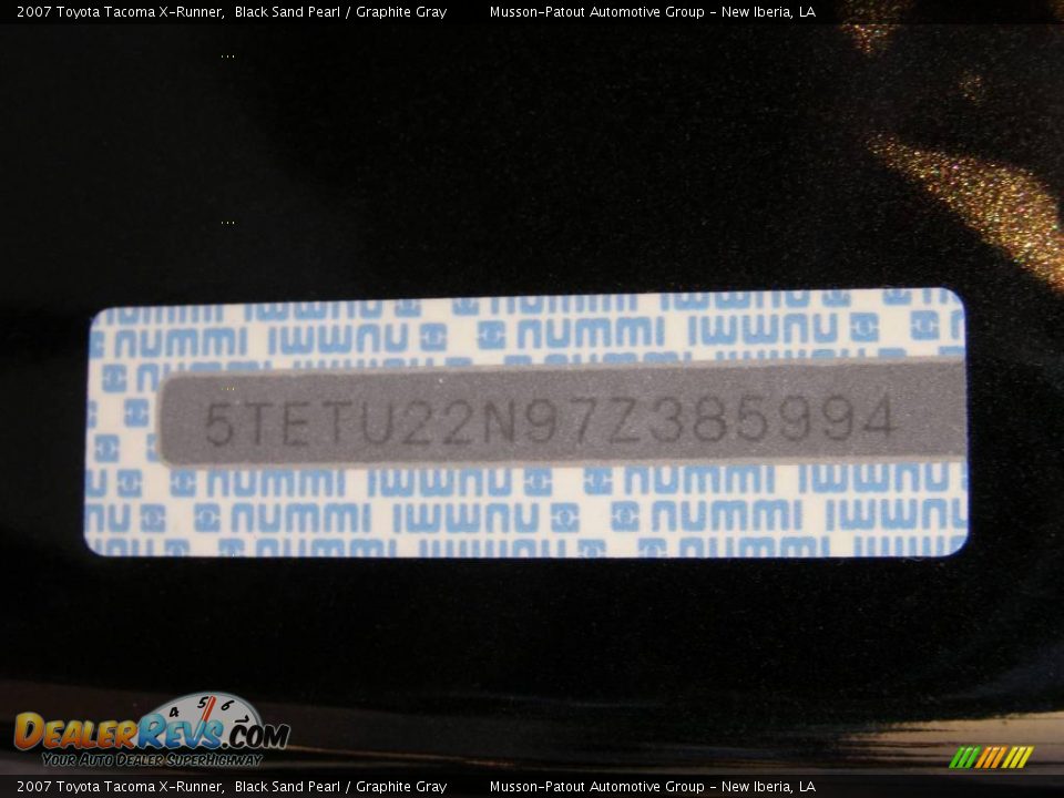 2007 Toyota Tacoma X-Runner Black Sand Pearl / Graphite Gray Photo #12