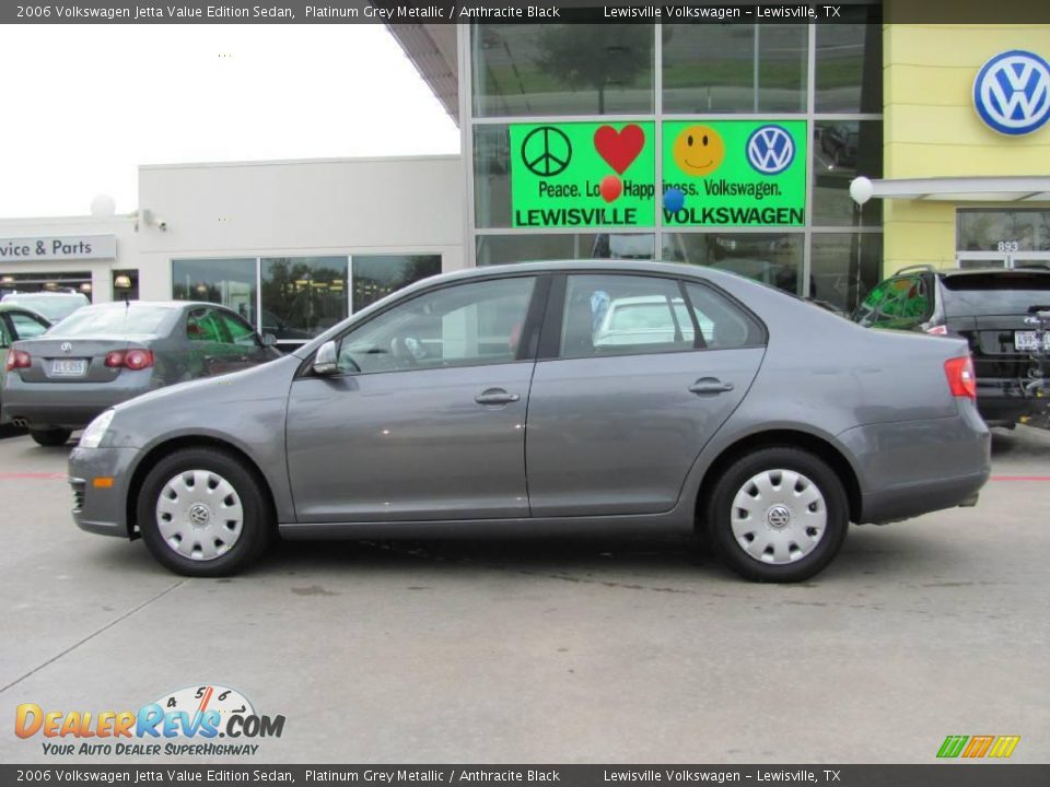 2006 Volkswagen Jetta Value Edition Sedan Platinum Grey Metallic / Anthracite Black Photo #2