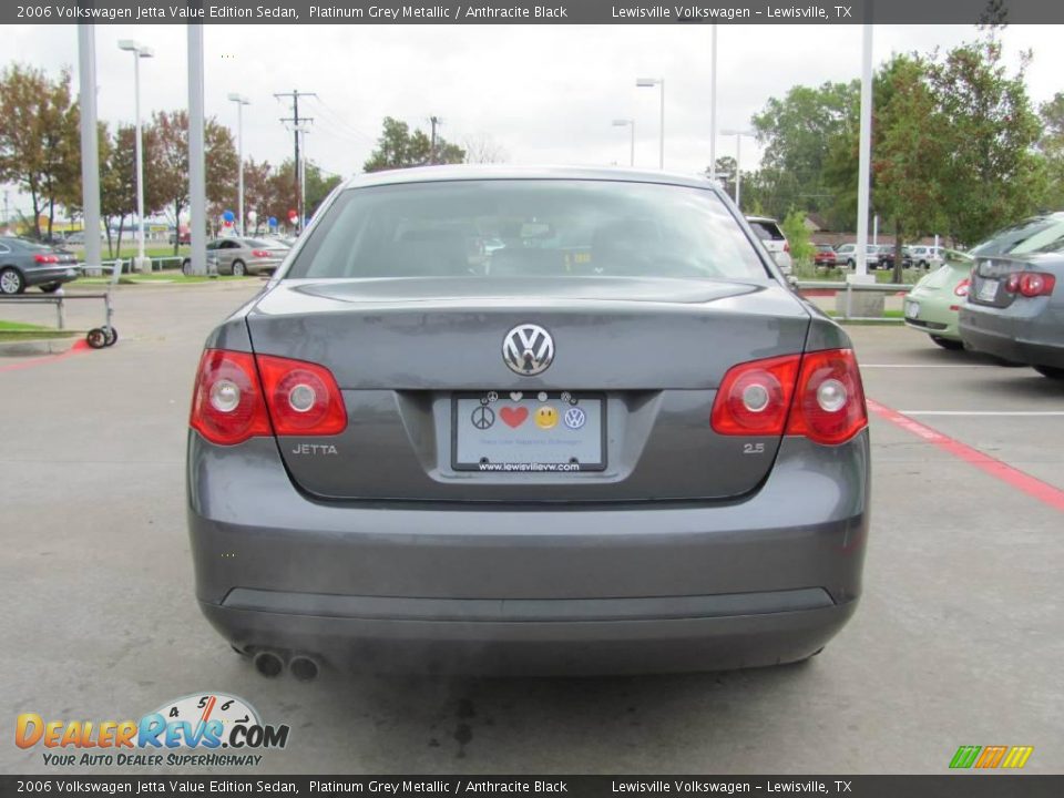 2006 Volkswagen Jetta Value Edition Sedan Platinum Grey Metallic / Anthracite Black Photo #4