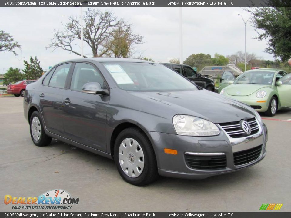 2006 Volkswagen Jetta Value Edition Sedan Platinum Grey Metallic / Anthracite Black Photo #7
