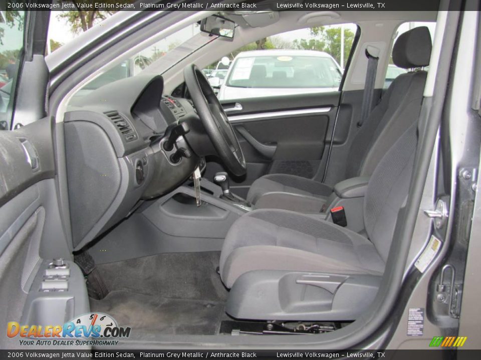 2006 Volkswagen Jetta Value Edition Sedan Platinum Grey Metallic / Anthracite Black Photo #9