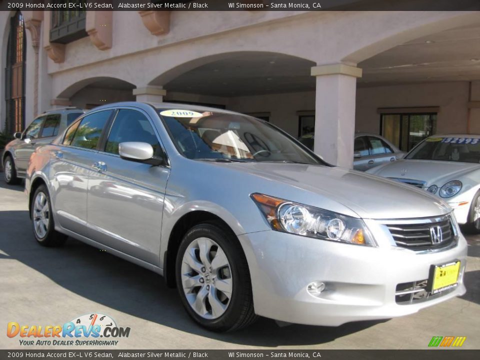 2009 Honda Accord EX-L V6 Sedan Alabaster Silver Metallic / Black Photo #1