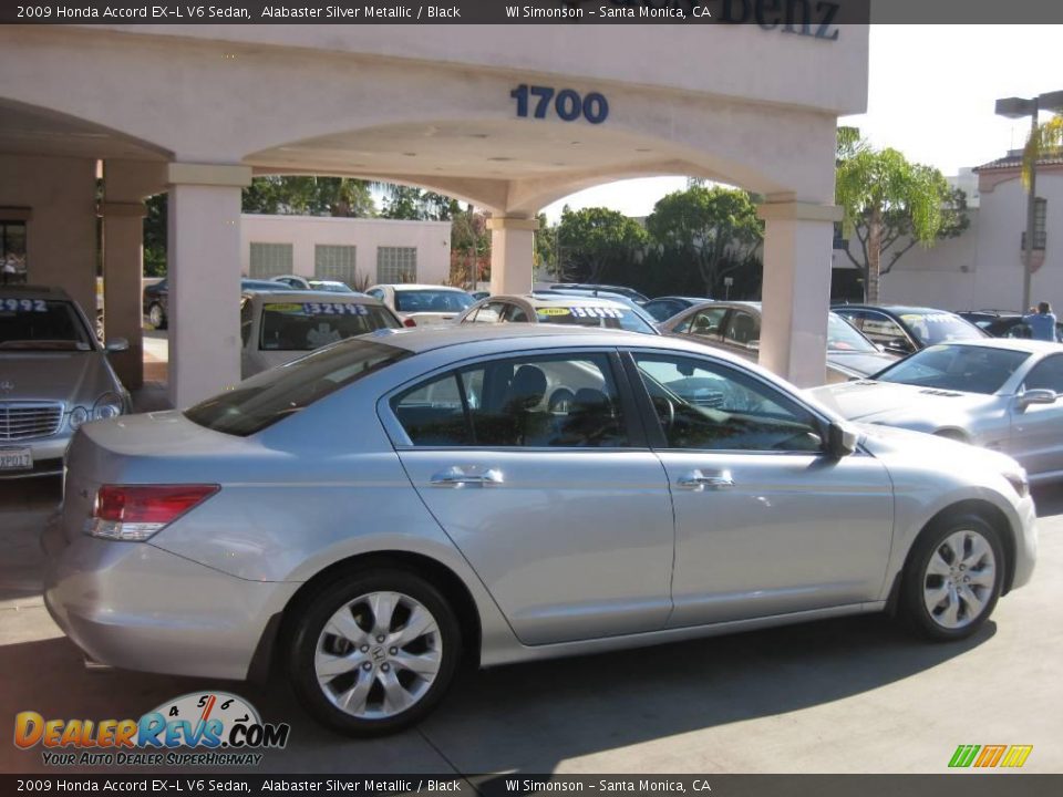 2009 Honda Accord EX-L V6 Sedan Alabaster Silver Metallic / Black Photo #2