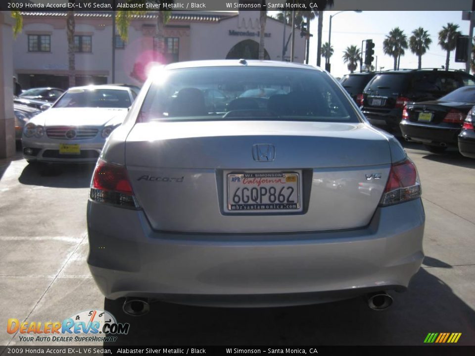 2009 Honda Accord EX-L V6 Sedan Alabaster Silver Metallic / Black Photo #4