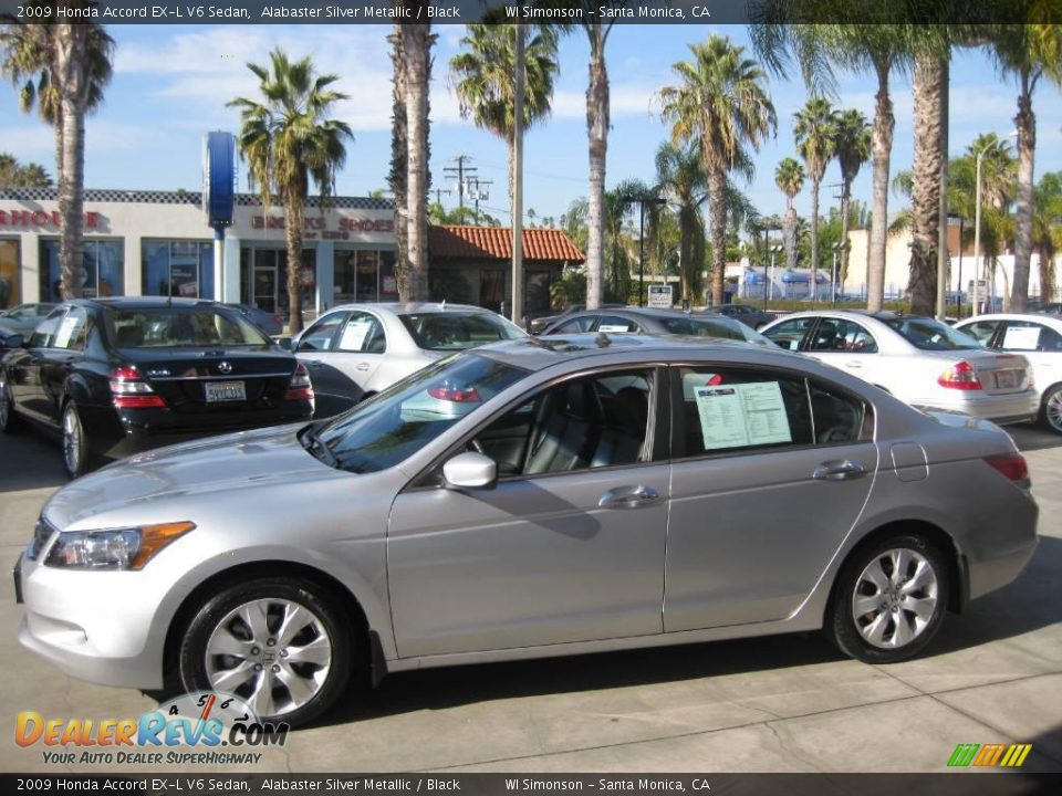 2009 Honda Accord EX-L V6 Sedan Alabaster Silver Metallic / Black Photo #6