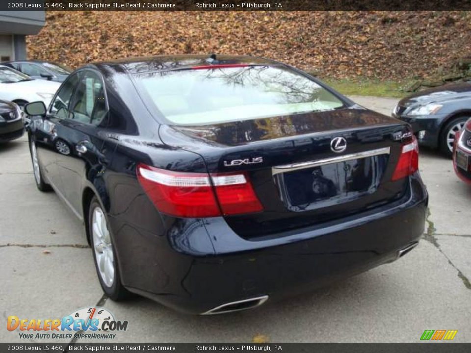 2008 Lexus LS 460 Black Sapphire Blue Pearl / Cashmere Photo #2