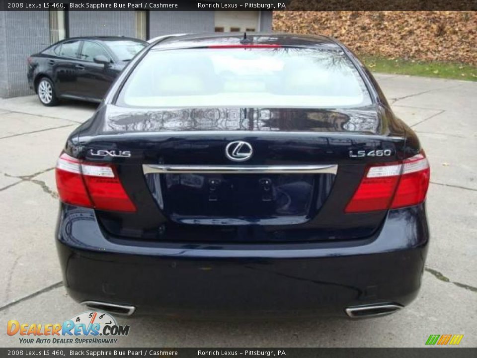 2008 Lexus LS 460 Black Sapphire Blue Pearl / Cashmere Photo #3