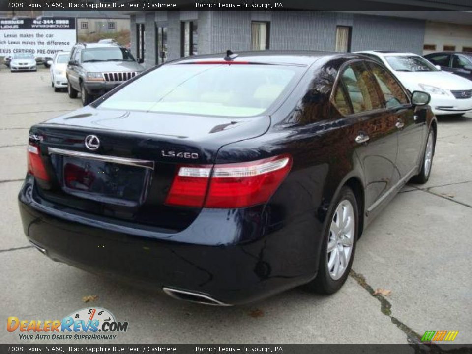 2008 Lexus LS 460 Black Sapphire Blue Pearl / Cashmere Photo #4