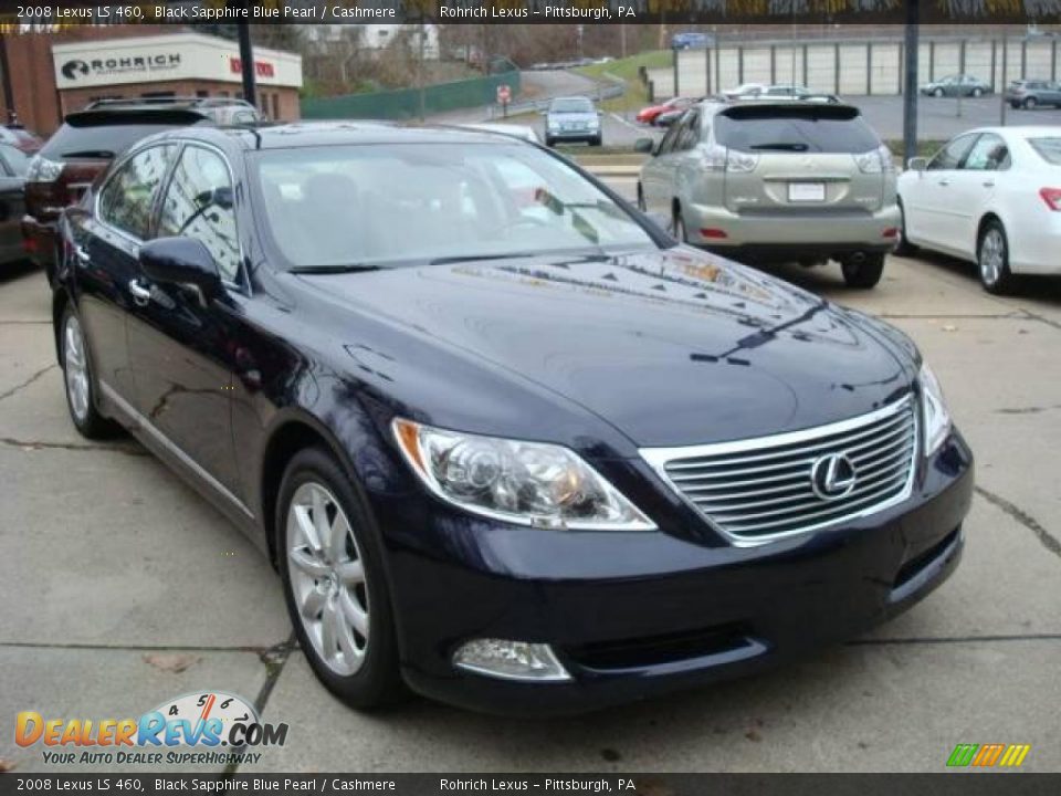 2008 Lexus LS 460 Black Sapphire Blue Pearl / Cashmere Photo #5