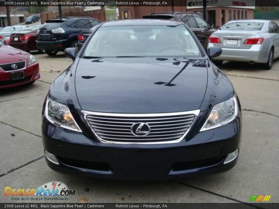 2008 Lexus LS 460 Black Sapphire Blue Pearl / Cashmere Photo #6