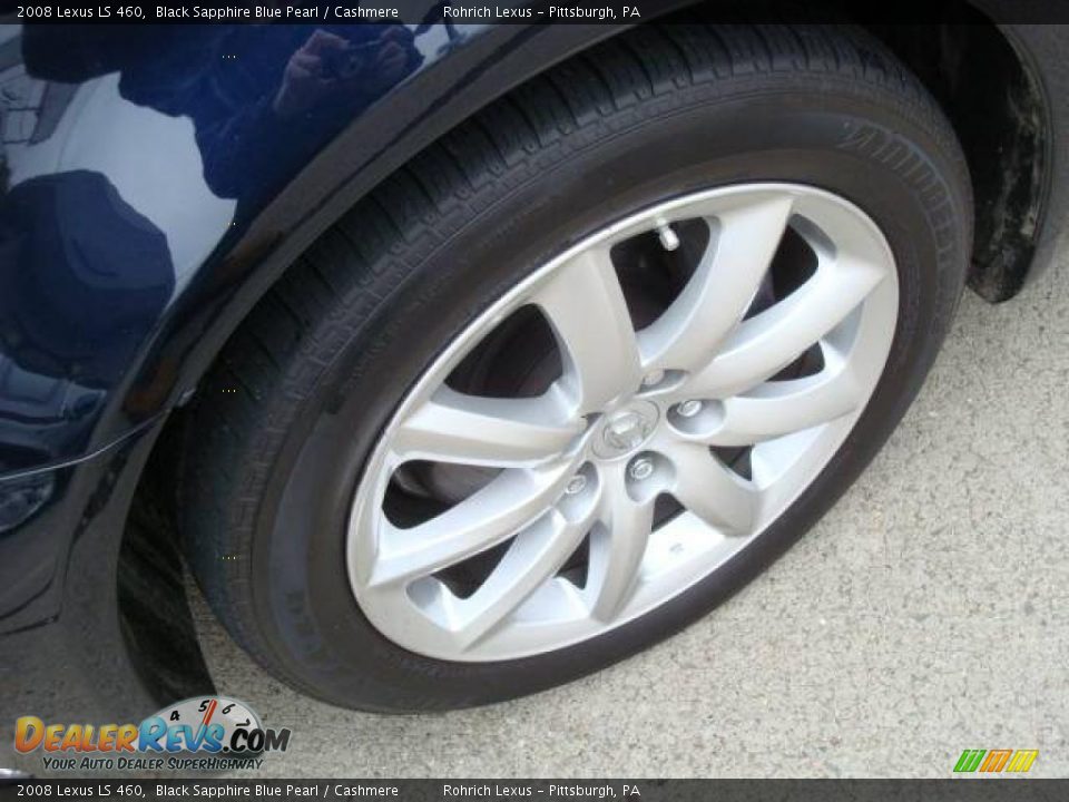 2008 Lexus LS 460 Black Sapphire Blue Pearl / Cashmere Photo #7