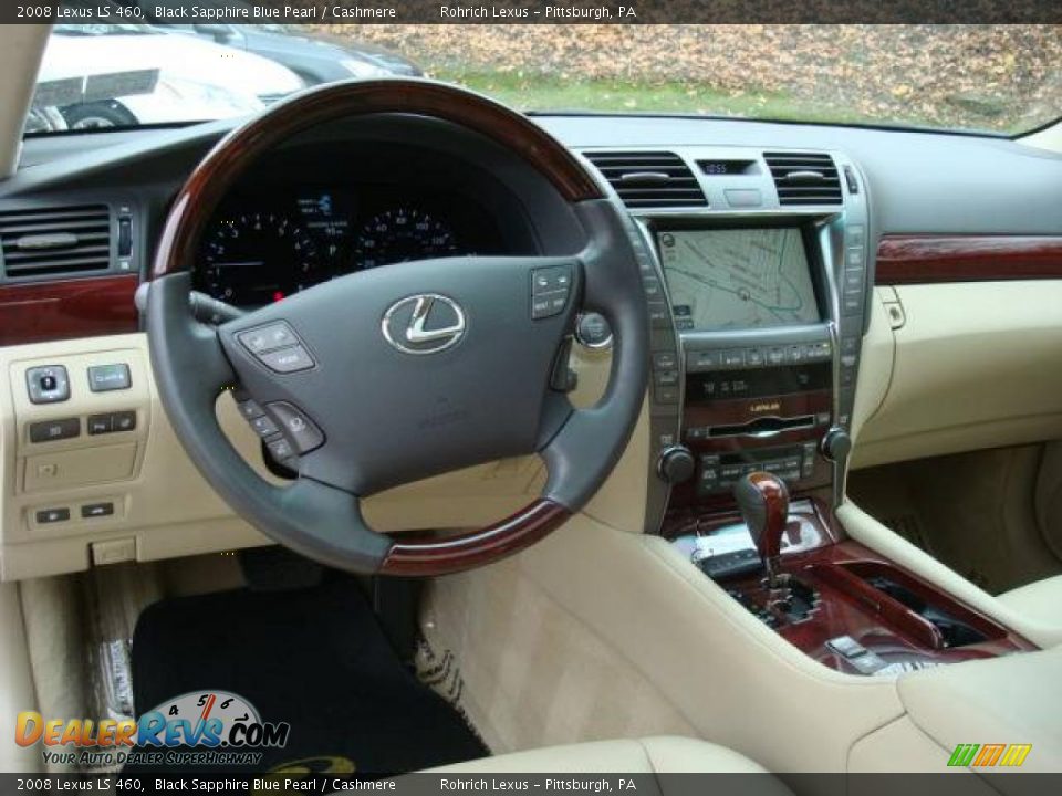 2008 Lexus LS 460 Black Sapphire Blue Pearl / Cashmere Photo #10