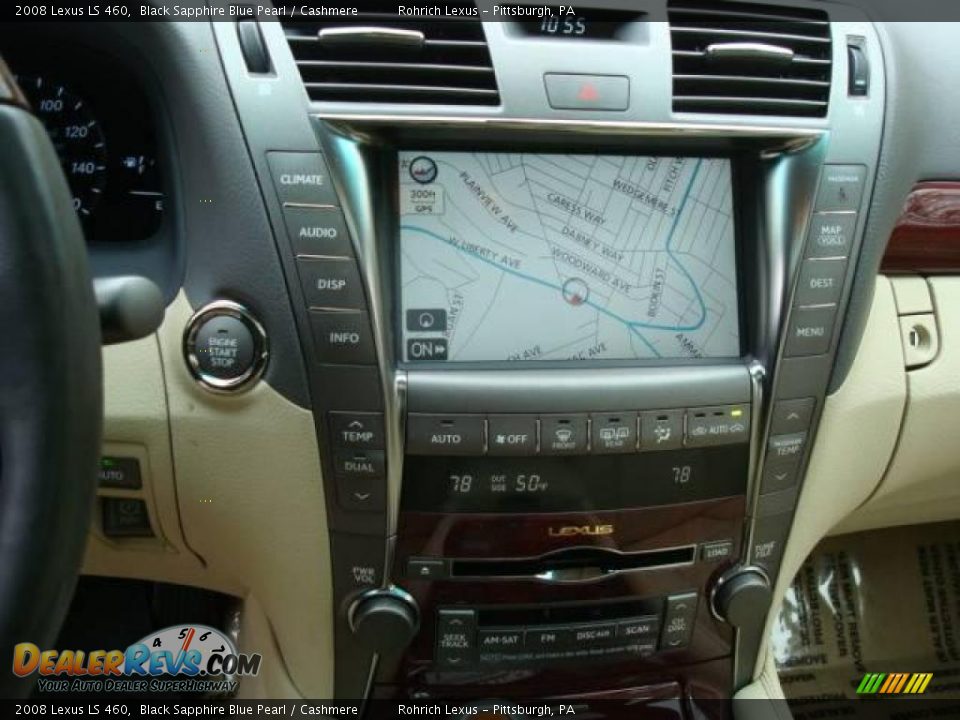 2008 Lexus LS 460 Black Sapphire Blue Pearl / Cashmere Photo #13
