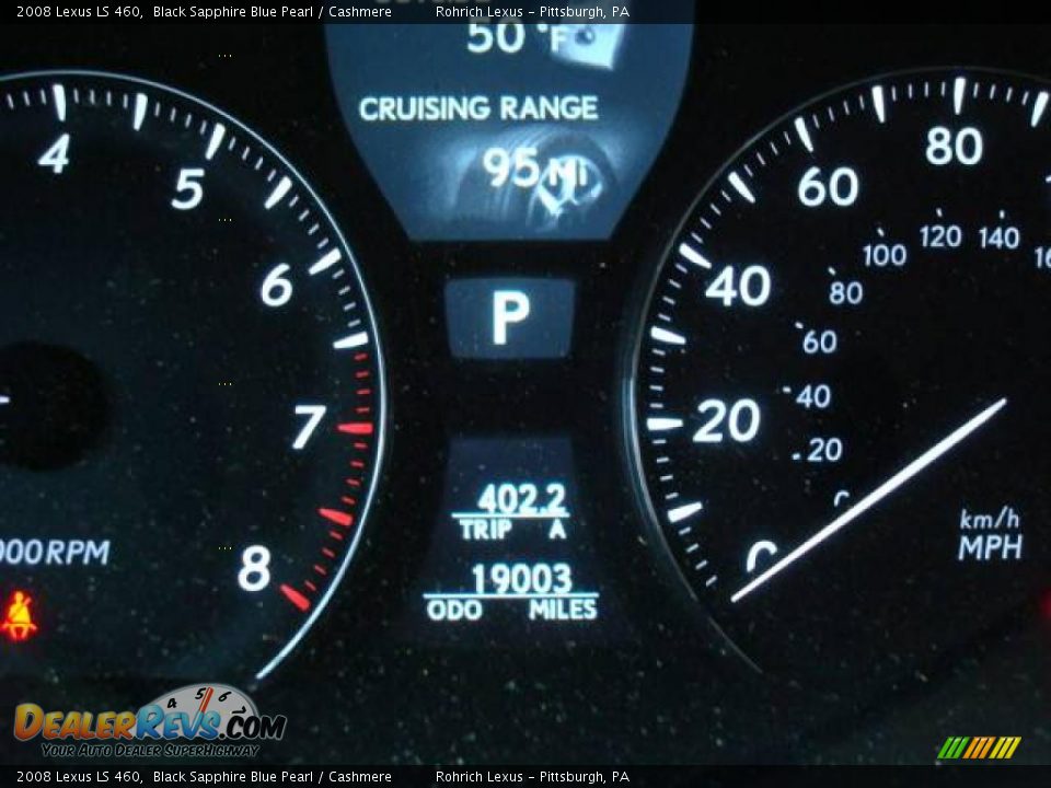 2008 Lexus LS 460 Black Sapphire Blue Pearl / Cashmere Photo #15