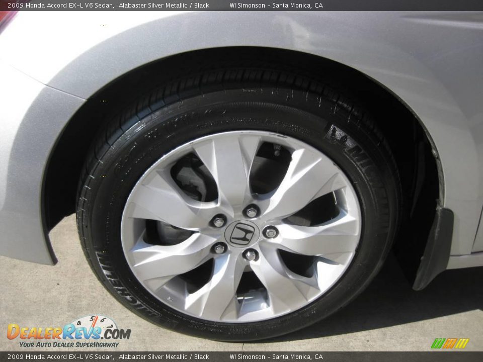 2009 Honda Accord EX-L V6 Sedan Alabaster Silver Metallic / Black Photo #36