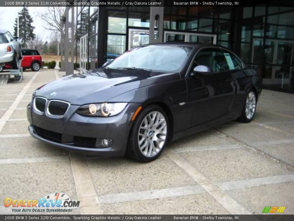 2008 BMW 3 Series 328i Convertible Sparkling Graphite Metallic / Gray Dakota Leather Photo #4