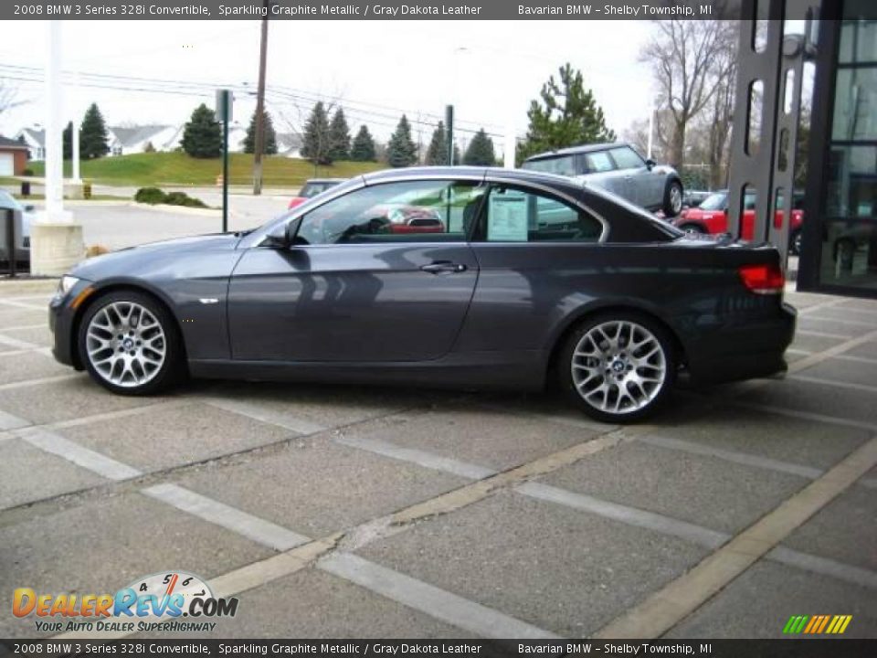 2008 BMW 3 Series 328i Convertible Sparkling Graphite Metallic / Gray Dakota Leather Photo #5