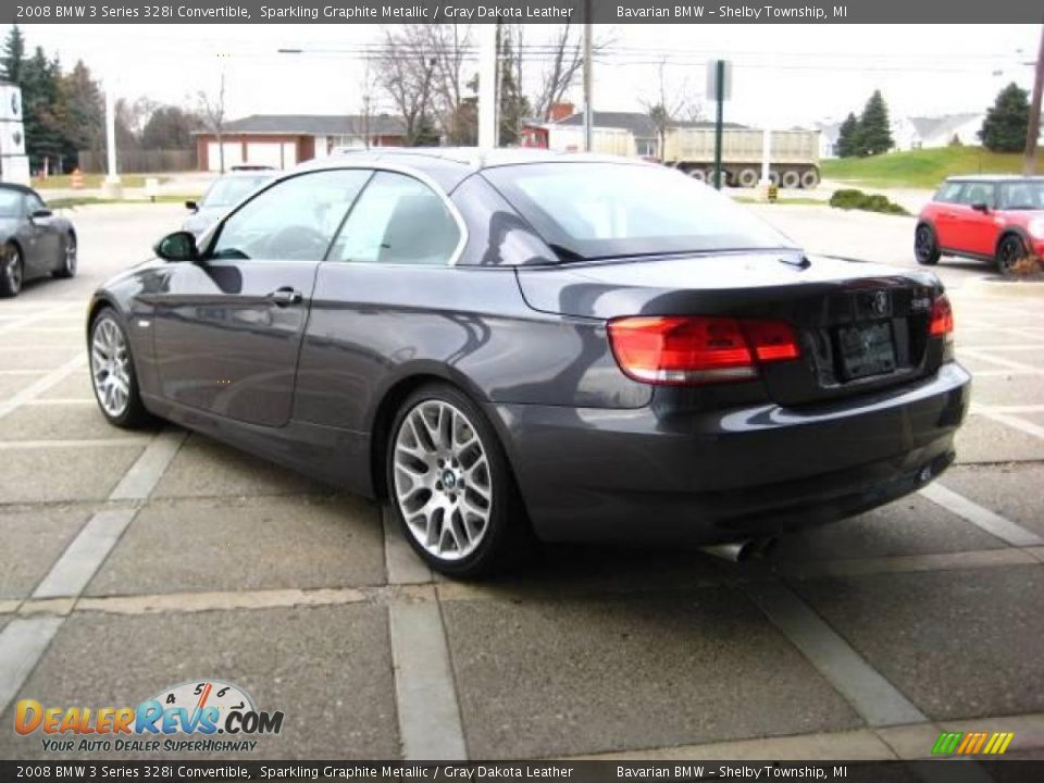 2008 BMW 3 Series 328i Convertible Sparkling Graphite Metallic / Gray Dakota Leather Photo #6