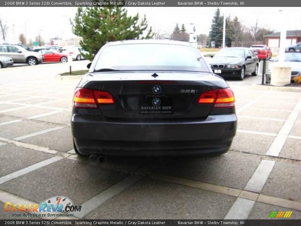 2008 BMW 3 Series 328i Convertible Sparkling Graphite Metallic / Gray Dakota Leather Photo #7